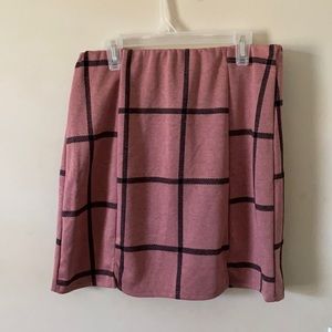 Pink and brown pencil skirt